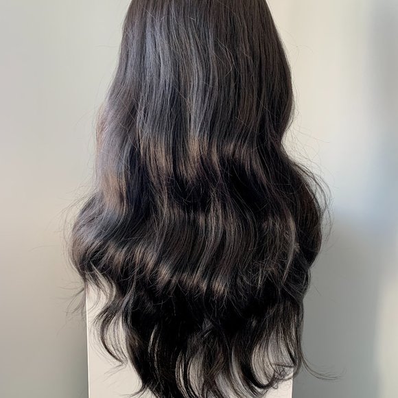 NEW Long Black Synthetic Lace Front Wig - Picture 2 of 4